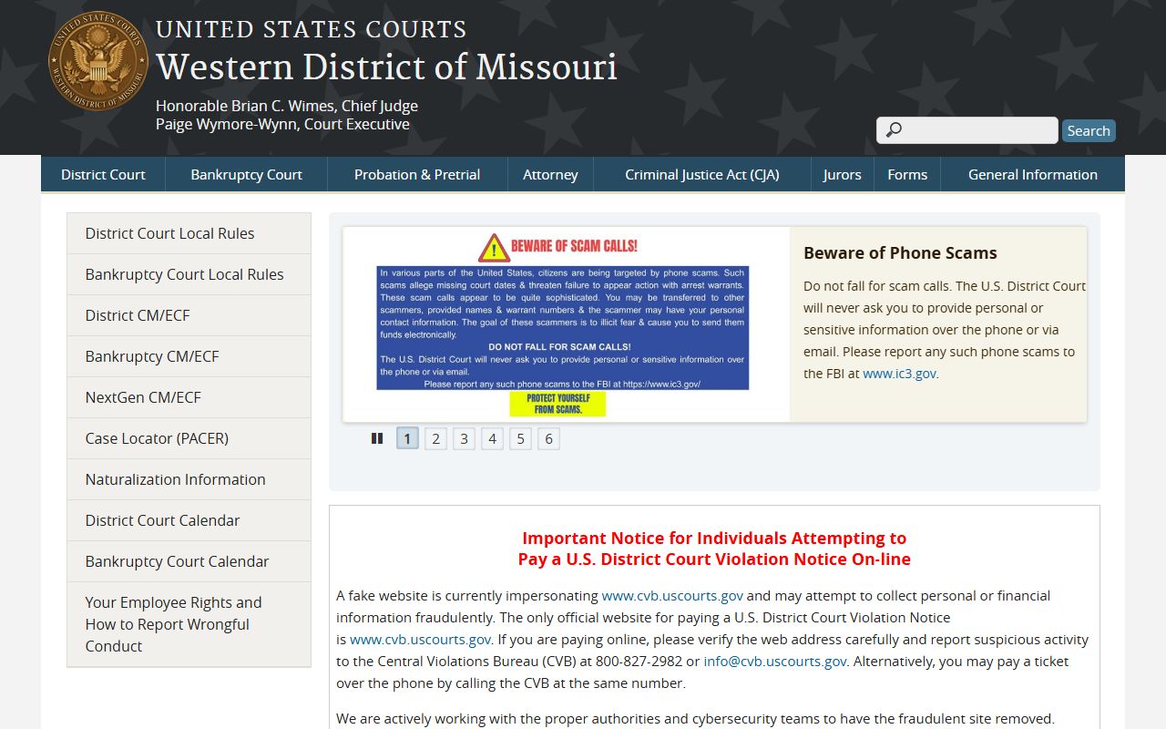 Camden County Circuit Court contrasted with U.S. District Court Western District of Missouri
