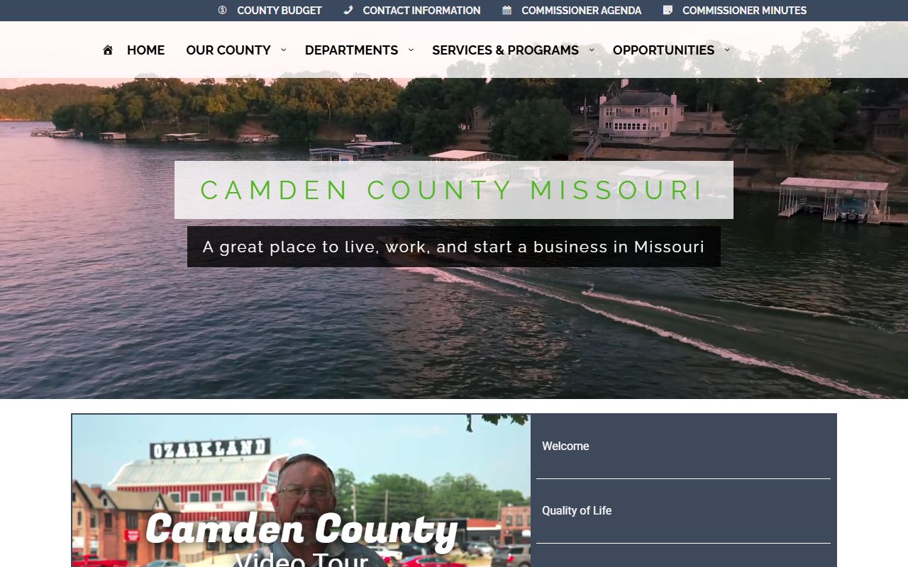 Camden County Court records government homepage
